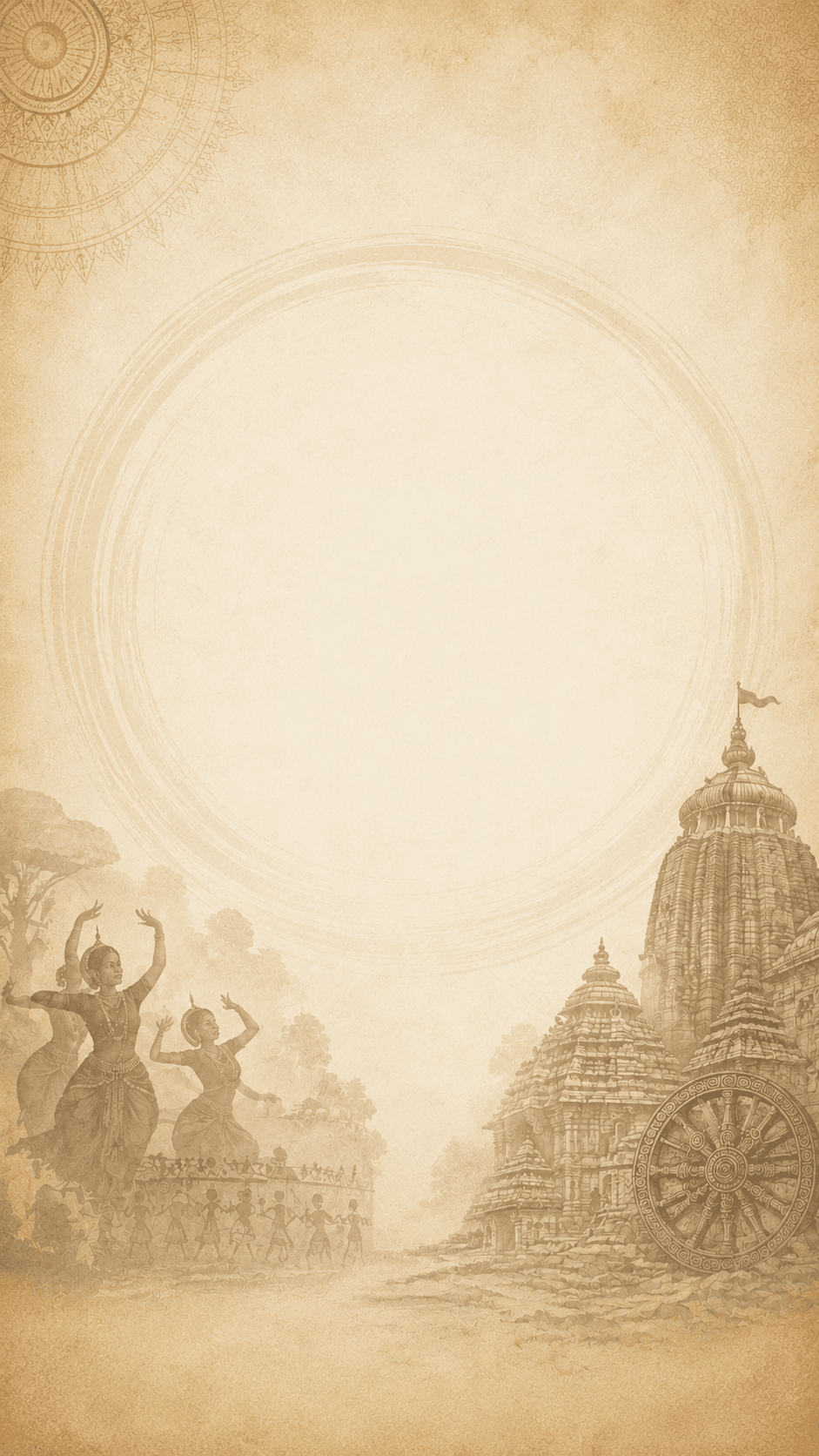 Dumdaar Odia Cultural Background Mobile Illustrative Art